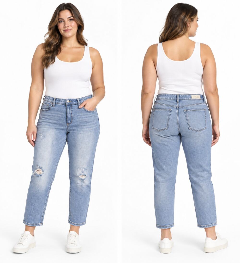 Pilcro Slim Boyfriend Jeans Womens 32 Distressed Blue Anthropologie 28 Inseam